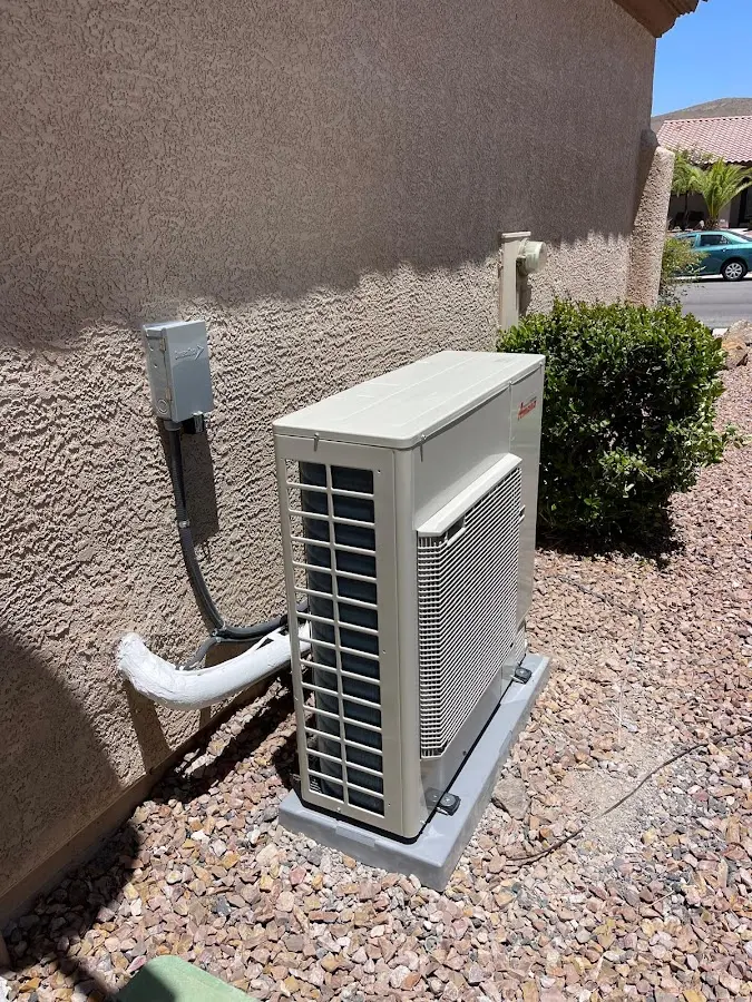 Residential air conditioning condenser unit in Pacific